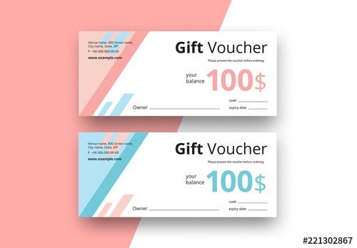 Abstract Gift Voucher Layout - 221302867