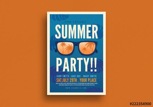 Summer Party Flyer Layout - 222354900