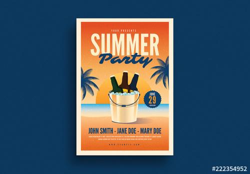 Summer Beer Party Flyer Layout - 222354952