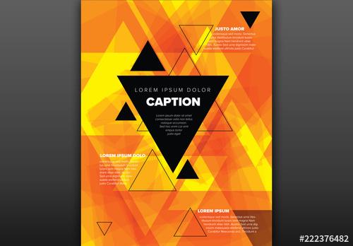Poster Layout with Triangular Elements - 222376482