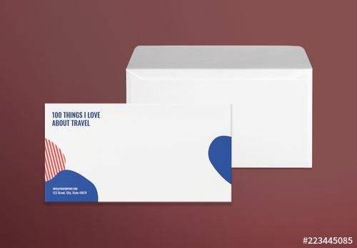 Envelope Layout with Abstract Elements - 223445085