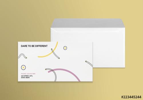 Envelope Layout with Pastel Shapes - 223445244