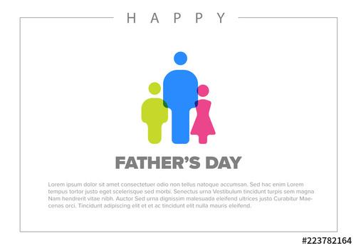Father's Day Postcard Layout - 223782164