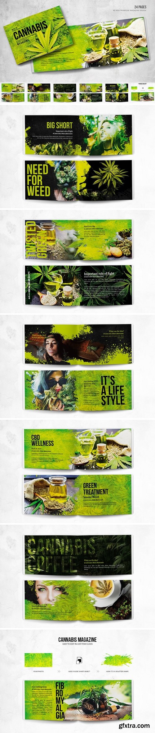 Cannabis Magazine A5 Horizontal Bifold - 24 Pages