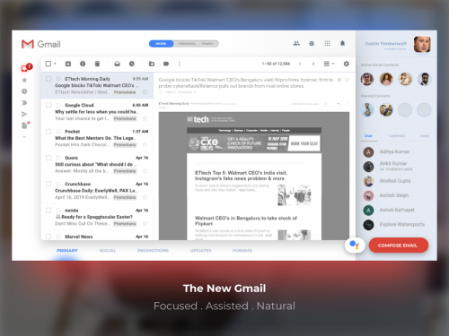 Gmail web client v3.0 Concept _ By Voxel Studios