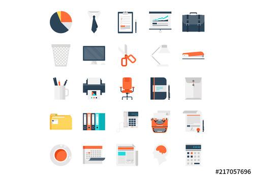 25 Office Work Icons - 217057696