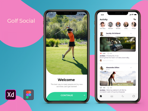 Golf Social App UI KIT