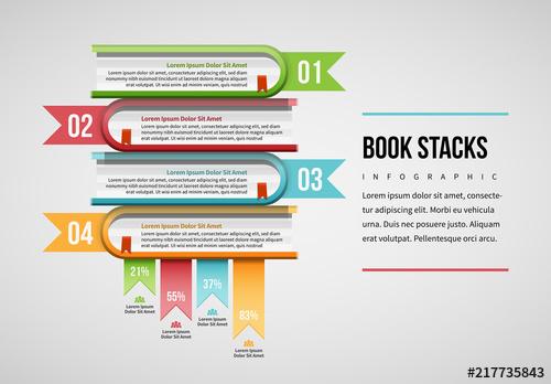 Stacked Books Infographic Layout - 217735843