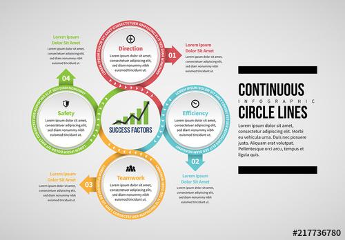 Continuous Circles Infographic Layout - 217736780