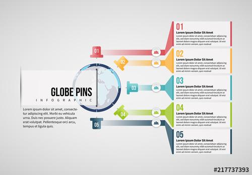 Globe Pins Infographic Layout - 217737393