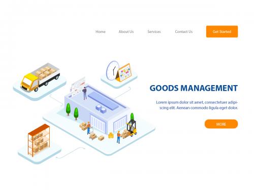 Goods Management by Finance Isometric - FV
