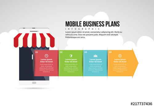 Mobile Business Plan Infographic Layout - 217737436
