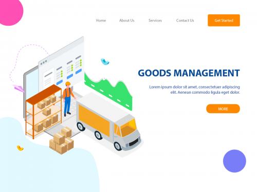 Goods Management by Finance Isometric - FV