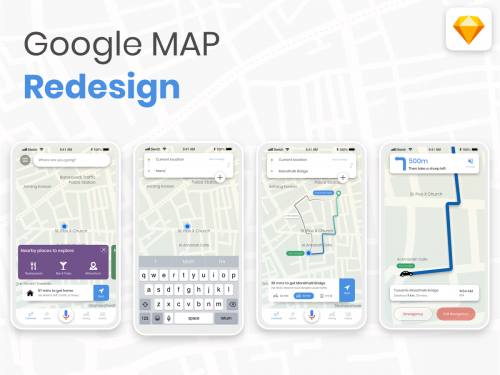 Google Map UI Redesign