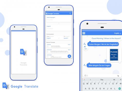 Translate app Ui template with details