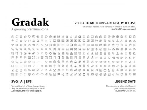 Gradak - a Growing Icons