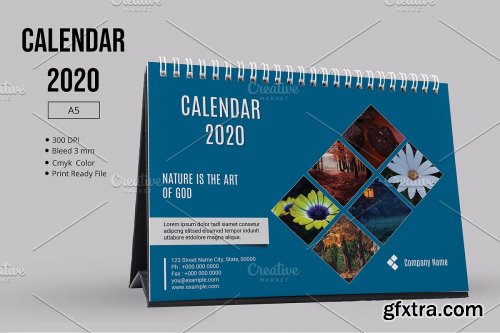 CreativeMarket - Desk Calendar 2020 V23 4363159