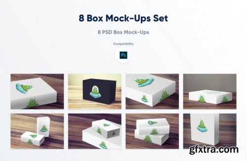 8 Box Mock-ups