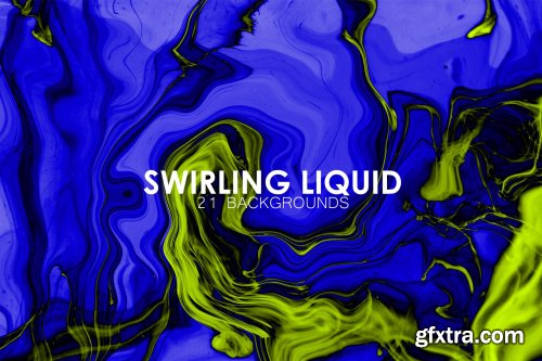 Swirling Liquid Background Set