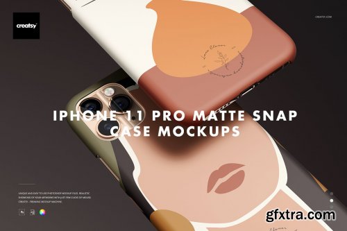 CreativeMarket - iPhone 11 Pro Matte Snap Case Mockup 4364960
