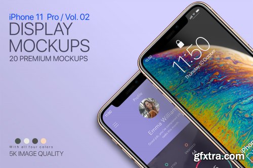 iPhone 11 Pro Display Mockups Vol. 02