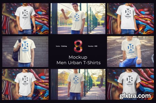 8 Urban Mockups T-Shirts