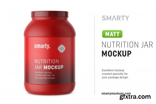 CreativeMarket - Matt nutrition jar mockup 4325093