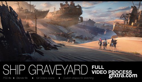 ArtStation – Ship Graveyard Key Art Full Video Process with Alexander Dudar