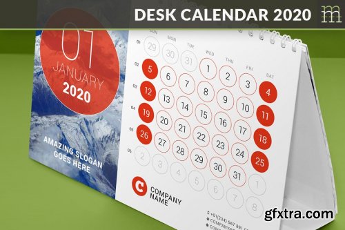 CreativeMarket - Desk Calendar 2020 (DC032-20) 4366907