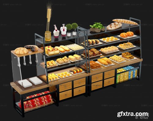 Modern bread freshness cabinet 3d model