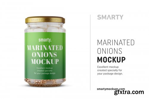 CreativeMarket - Marinated onions jar mockup 4411641