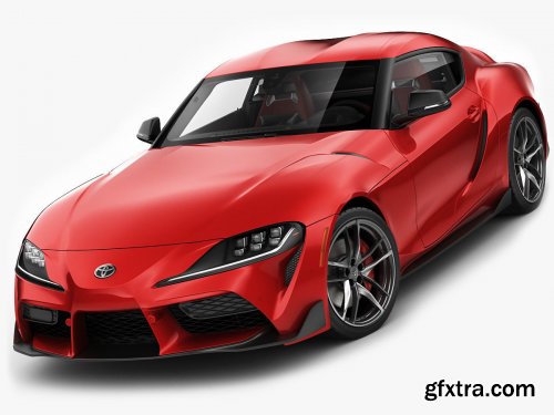 Toyota Supra 2020 with interior 3D model