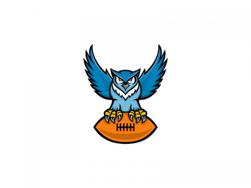 Great Horned Owl American Football Mascot