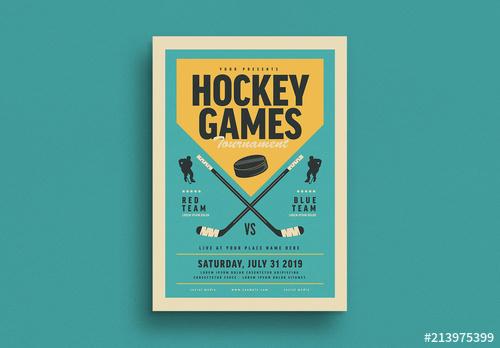 Hockey Tournament Flyer Layout - 213975399