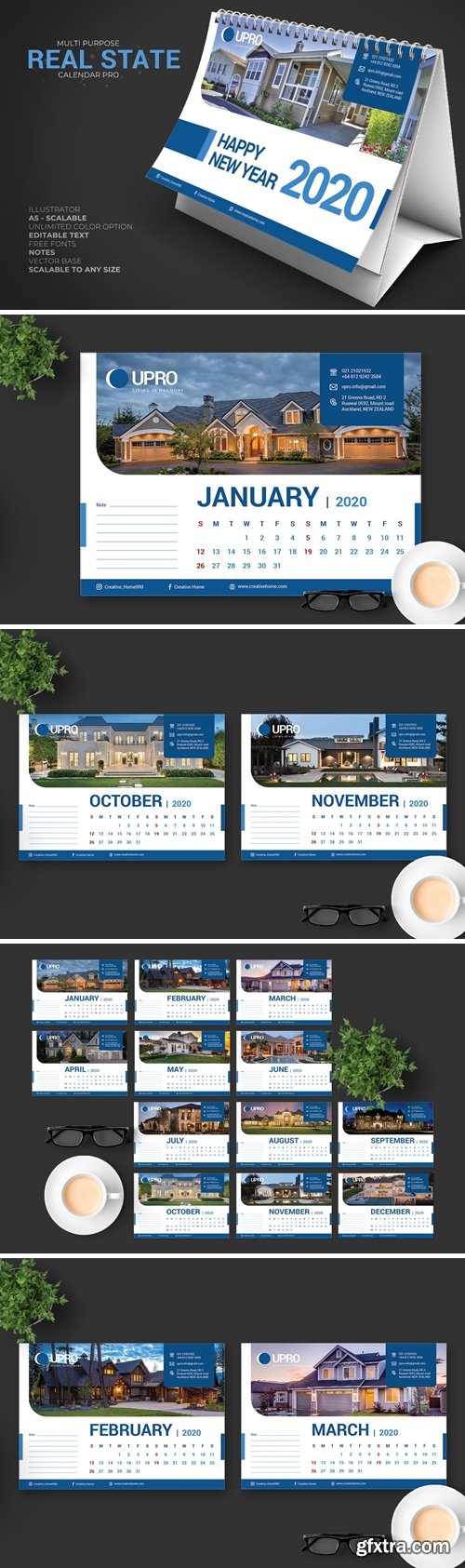 2020 Property / real estate - Calendar Desk Pro