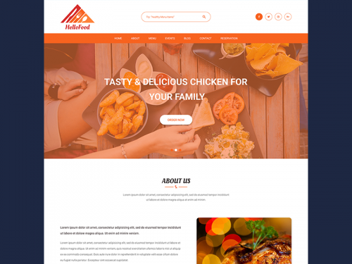 HelloFood Restaurant Landing Page