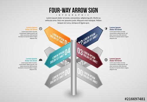 Arrow Sign Infographic Layout - 216697481