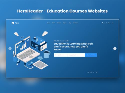 HeroHeader for Education Courses Websites-19