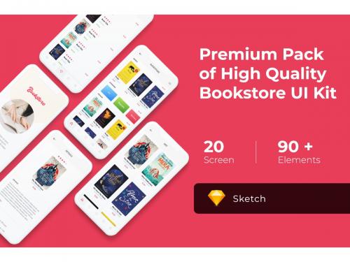 High Quality Bookstore UI KIT for Sketch