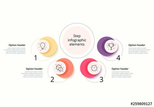 Colorful 4 Step Infographic - 259809127