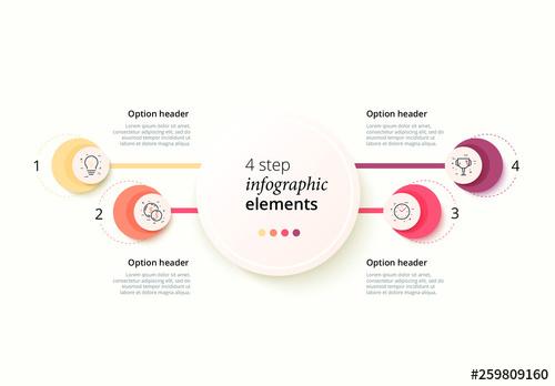 Colorful 4 Step Infographic - 259809160