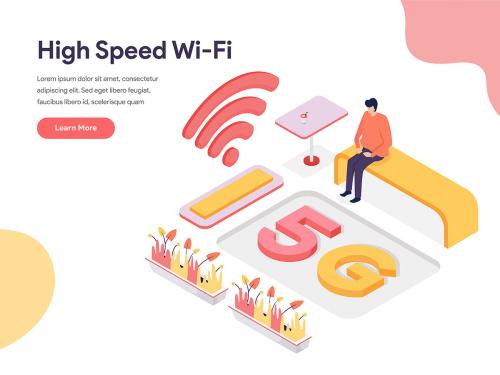 High Speed Wi-fi Illustration Concept
