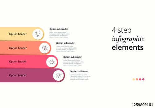Colorful 4 Step Infographic - 259809161