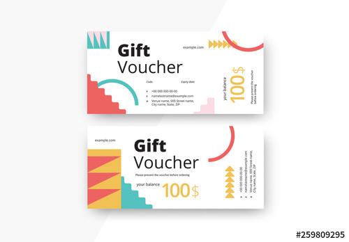 Colorful Abstract Gift Voucher - 259809295