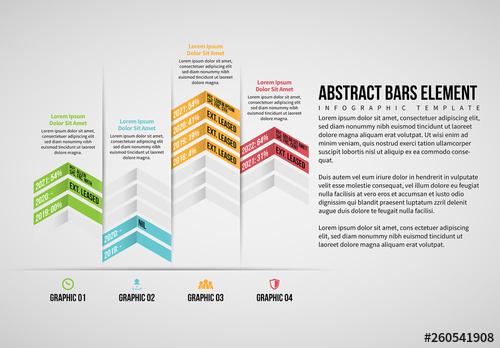 Abstract Bars Element Infographic - 260541908