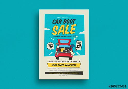 Trunk Sale Poster Layout - 260799431