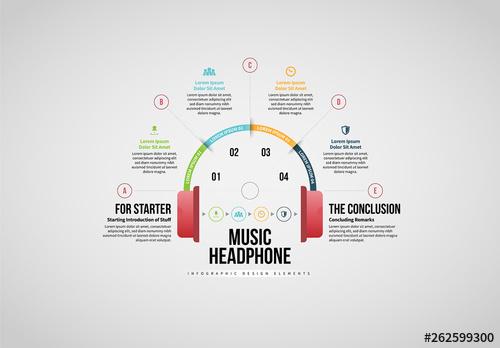 Music Headphone Infographic - 262599300