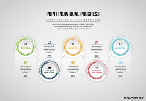 Point Individual Progress Infographic - 262599306