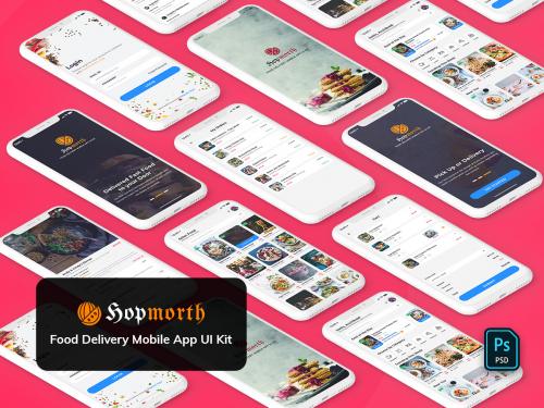Hopmorth-Restaurant Mobile App UI Kit Light Version