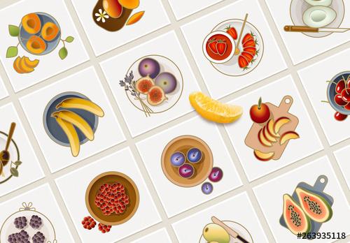 25 Colorful Fruit Icons Layout - 263935118